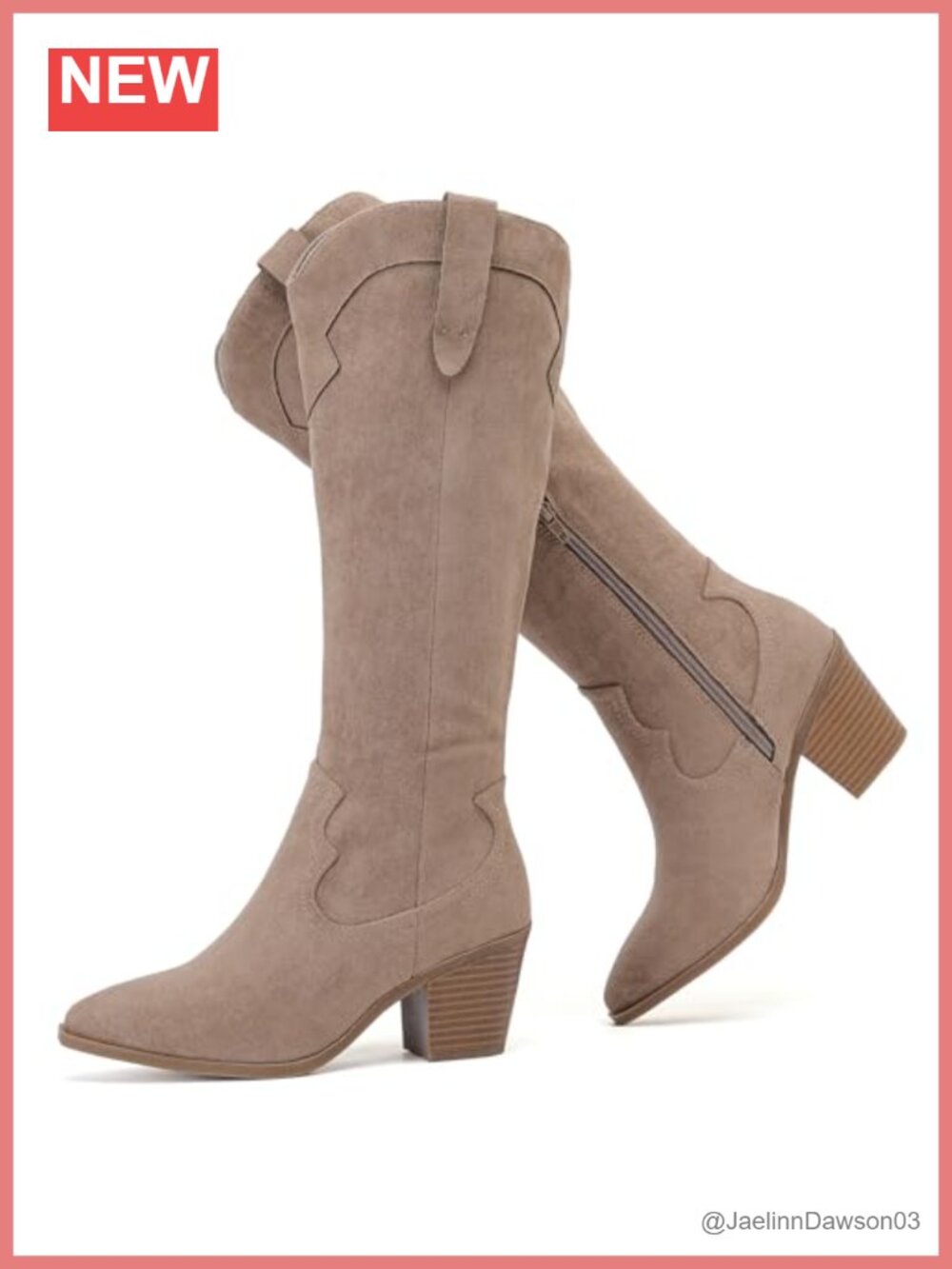 Women's Knee High Slouchy Heeled Pointed Toe Boots